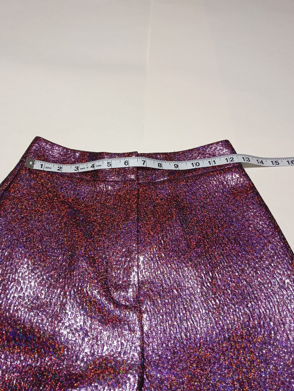 Antonio Melani X The Nat Note Sita Pink Holographic Jacquard Wide-Leg Pants Sz 0 - Picture 8 of 16